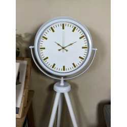 Mey İthalat® Aura Beyaz Tripod Ayaklı Saat