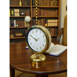 Mey İthalat® Aura Gold Modern 25 x 20 Cm Metal Masa Saati