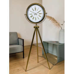 Mey İthalat® Aura Gold Tripod Ayaklı Dekoratif Saat