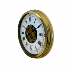 Mey İthalat® Aurelius Gold 60 Cm Çarklı Duvar Saati