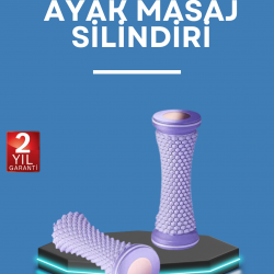 Mey İthalat® Ayak Masaj Rulosu Akupresur Silindir Kas Gevşetici Taşınabilir