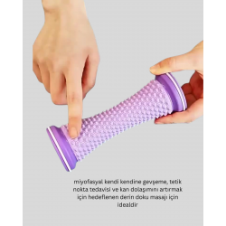 Mey İthalat® Ayak Masaj Rulosu Akupresur Silindir Kas Gevşetici Taşınabilir