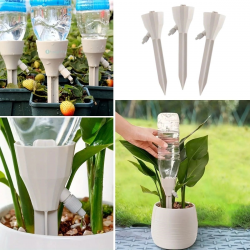 Mey İthalat®  Ayarlanabilir Akış Hızına Sahip Damlama Sulama Çivileri 3lü Otomatik Bitki Sulama Aparatı Tüm Pet Şişelere Uyumlu