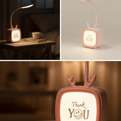 Mey İthalat® Ayarlanabilir LED Masa Lambası Şarjlı Modern Aydınlatma