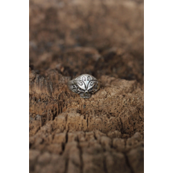 Mey İthalat® Ayarlanabilir Motifli Kuru Kafa Tasarımlı Erkek Yüzük