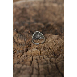 Mey İthalat® Ayarlanabilir Motifli Kuru Kafa Tasarımlı Erkek Yüzük