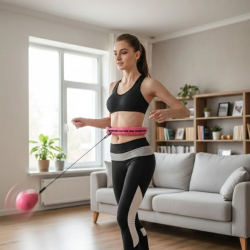 Mey İthalat®  Ayarlanabilir Zayıflatıcı Hulahop Bel ve Karın Bölgesi İçin İnceltici Fitness Aleti Spor Çemberi