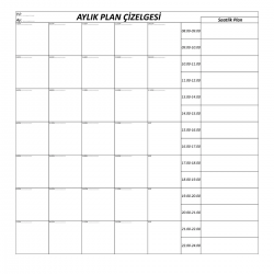 Mey İthalat®  Aylık Planlayıcı Manyetik Duvar Stickerı Takvim Plan Çizelgesi