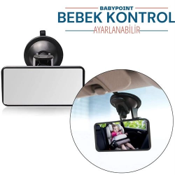 Mey İthalat® BABYPOINT Ayarlanabilir Bebek Araç Aynası – Güvenli Sürüş İçin Geniş Görüş 428863
