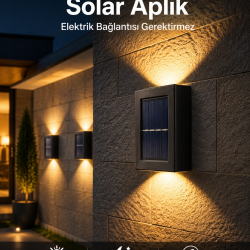 Mey İthalat® Bahçe Aydınlatması Solar Güneş Enerjili Dekoratik Led Işıklı Lamba