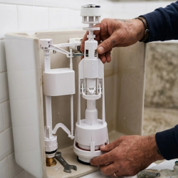 Mey İthalat® Basmalı Rezervuar İç Takımı Alt Girişli Sessiz Su Dolumlu Klozet İç Mekanizma Seti