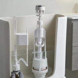 Mey İthalat® Basmalı Vitrifiye Rezervuar İç Takımı Ayarlanabilir Sessiz Dolumlu Klozet Rezervuar Mekanizması