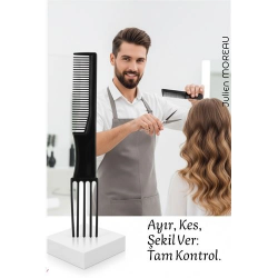 Mey İthalat® Bayan Kuaförü Saç Kesim Tarağı - Profesyonel Kuaför Saç Kesim Tarağı | Krepe, Ayırma ve Şekillendirme Tarağı 722284