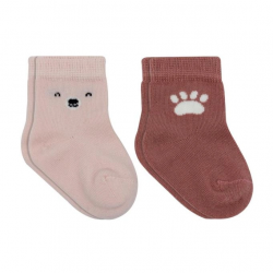 Mey İthalat®  Bear Penye Soket Çorap 2'Li BS10116 Pembe(ADET FİYATIDIR)