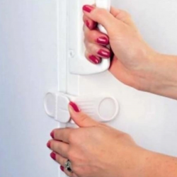 Mey İthalat®  Bebek Çocuk Güvenlik Çekmece ve Dolap İçin Kendiliğinde Yapışkanlı Vidasız Köşe Kapak Kilidi