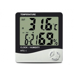 Mey İthalat®  Bebek Odası Masaüstü Dijital Termometre Nem Ölçer Higrometre Saat