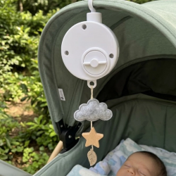 Mey İthalat® Bebekler İçin Müzikli Uyutucu Mekanik Sistemli Asılabilir Müzik Kutusu