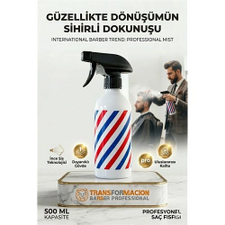 Mey İthalat® Berber Kuaför Su Spreyi Şişesi Profesyonel Saç Fısfısı 500 ML 723018