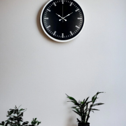 Mey İthalat® Beyaz 36 Cm Modern Duvar Saati