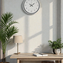 Mey İthalat® Beyaz 36 Cm Standart Duvar Saati