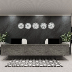 Mey İthalat® Beyaz 5’li Dünya Saat Seti 36 cm Standart