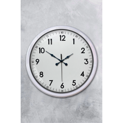 Mey İthalat® Beyaz Dekoratif Stil 52 Cm Metal Duvar Saati