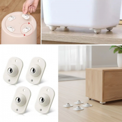 Mey İthalat®  Beyaz Eşya ve Mobilya İçin 4’lü Tekerlekli Kaydırma Aparatı – Hafif ve Orta Ağırlıktaki Ürünler İçin Pratik Kaydırıcı Set