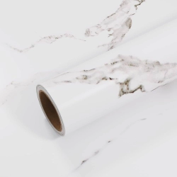 Mey İthalat® Beyaz Mermer Desenli Yapışkanlı Folyo Kaplama Kağıdı