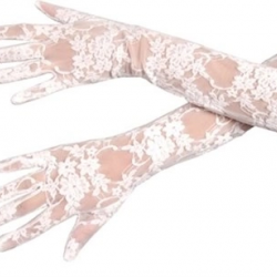 Mey İthalat® Beyaz Renk Orta Boy Dantelli Eldiven