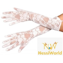 Mey İthalat® Beyaz Renk Orta Boy Dantelli Eldiven