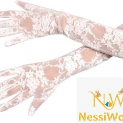 Mey İthalat® Beyaz Renk Orta Boy Dantelli Eldiven