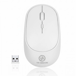 Mey İthalat®  Beyaz Renkli Ergonomik Sessiz Kablosuz Mouse – USB Alıcılı, Ofis ve Oyun İçin Konforlu Bilgisayar Faresi MS6310