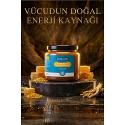 Mey İthalat® Bidoze Powerbank Enerji Macunu 220 Gr. | Arı Ekmeği, Ginseng & Arı Sütü İçerikli Doğal Enerji Macunu