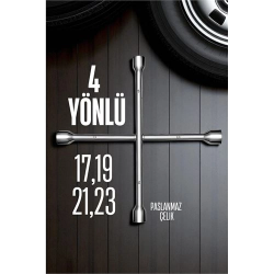 Mey İthalat® Bijon Anahtarı 4 Uçlu Çelik  Bijon Anahtarı 721893