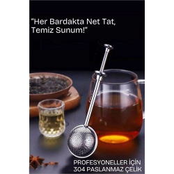 Mey İthalat® Bitki Çayı Süzgeci –Çay Demleme Aparatı  Profesyonel 304 Paslanmaz Çelik 722198