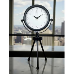 Mey İthalat® Black Classic Dekoratif Üç Ayaklı Masa Saati