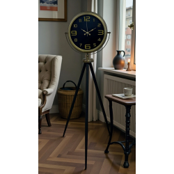 Mey İthalat® Black Noble Eskitme Tripod Ayaklı Saat