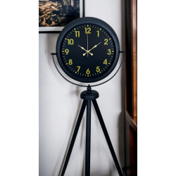 Mey İthalat® Black Prime Gold Rakamlı Tripod Ayaklı Saat