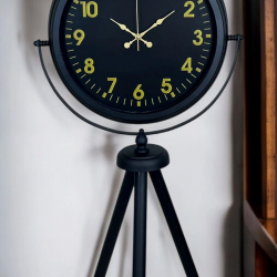 Mey İthalat® Black Prime Gold Rakamlı Tripod Ayaklı Saat