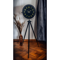 Mey İthalat® Black Prime Gold Rakamlı Tripod Ayaklı Saat