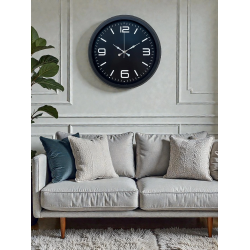 Mey İthalat® Black Royal Tasarım 40 cm Metal Duvar Saati