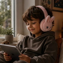 Mey İthalat® Bluetooth 5.3 Peluş Kulaklık Kablosuz Mikrofonlu TF Kart Girişli Model