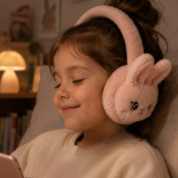 Mey İthalat® Bluetooth 5.3 Peluş Kulaklık TF Kart Destekli Kablosuz Kulaküstü Kulaklık