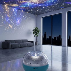 Mey İthalat® Bluetooth Hoparlörlü Yıldız Projeksiyon Gece Lambası Uzaktan Kumandalı ve Döner Işık Efektli (Kopya)