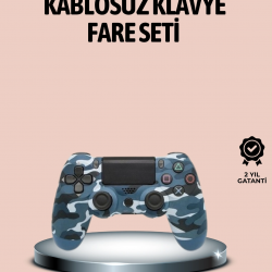 Mey İthalat® Bluetooth Kablosuz PS4 Gamepad Çift Motorlu Siyah Controller