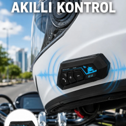 Mey İthalat® Bluetooth Kask Kulaklığı Intercom 5.0 Bluetooth Android ve İOS Uyumlu Yeni Nesil