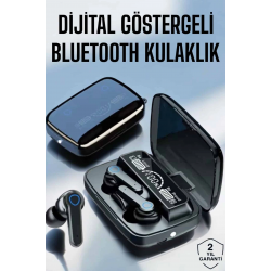 Mey İthalat® Bluetooth Kulaklık Dijital Göstergeli Kablosuz Uzun Pil Ömrü