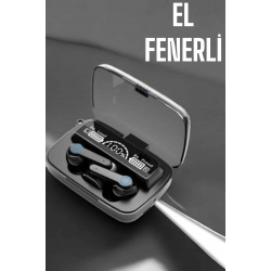 Mey İthalat® Bluetooth Kulaklık Powerbankli Dijital Göstergeli Dokunmatik Kontrol