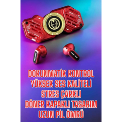 Mey İthalat® Bluetooth Kulaklık Stres Çarklı Döndürülebilir Uzun Şarj Süreli  Kulaklığı