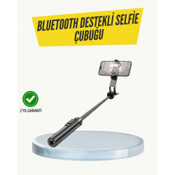 Mey İthalat® Bluetooth Selfie Çubuğu –  Katlanabilir, Uzaktan Kumandalı